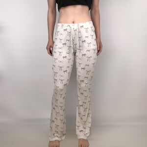 Forever French X Kenny Bowtie Bamboo‎ Pajama Pants White Size S